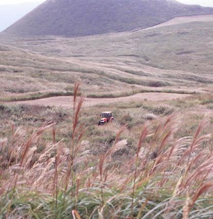 grasslands in the Mt. Aso area in central Kyushu