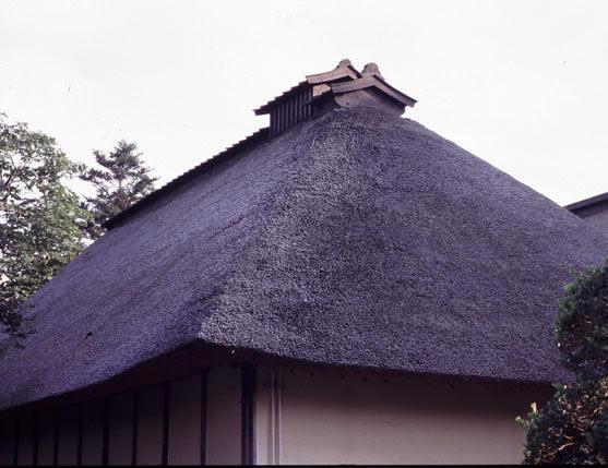 This is a museum and historical school near Sendai with a traditional thatched roof.